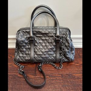 D&G Silver, Leather Quilted Crossbody Bag